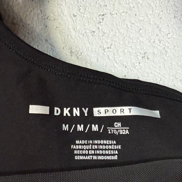 DKNY Women's Double-Layer 1 Shoulder Mesh-Combo Bralette black Medium - Picture 7 of 10